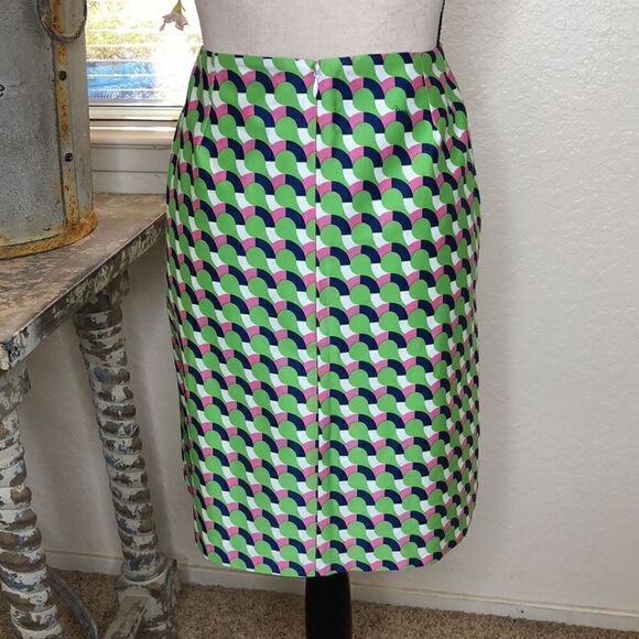NEW Melly M Green and Pink Preppy Pencil Skirt Size 2 NWT - Picture 4 of 11